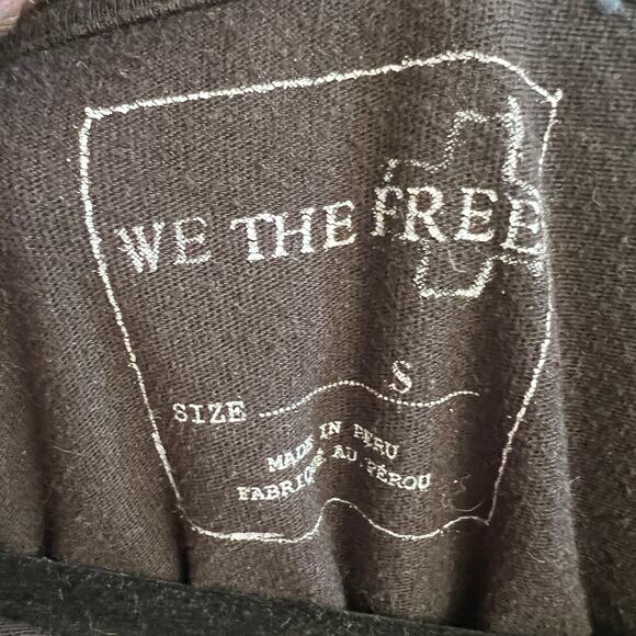 We The Free Black T Shirt Minimalist Streetwear Grunge Y2K 2000s Oversized Small - Picture 3 of 5